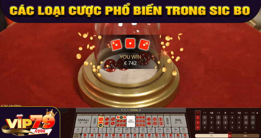 Các loại cược phổ biến trong Sic Bo